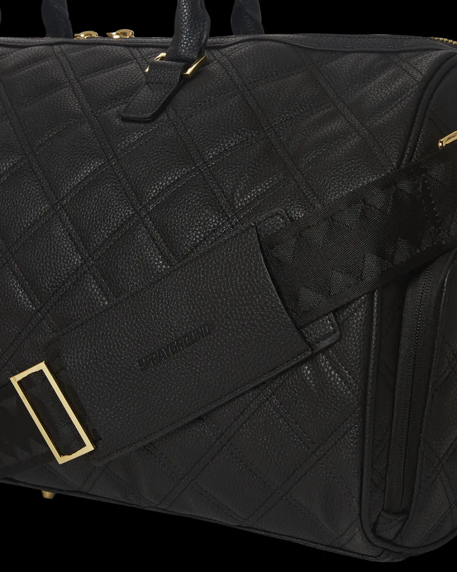 NOIR QUILT GOLD CHAIN SHARK DUFFLE