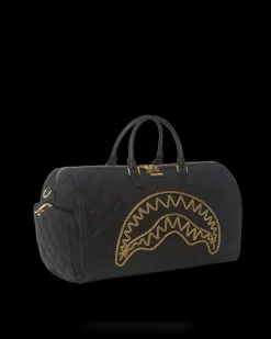 NOIR QUILT GOLD CHAIN SHARK DUFFLE