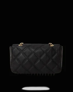 NOIR QUILT GOLD CHAIN SHARK HANDBAG