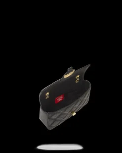 NOIR QUILT GOLD CHAIN SHARK HANDBAG