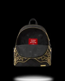 NOIR QUILT GOLD CHAIN SHARK SAVAGE BACKPACK
