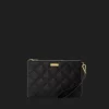 NOIR QUILT GOLD CHAIN SHARK CROSSOVER CLUTCH