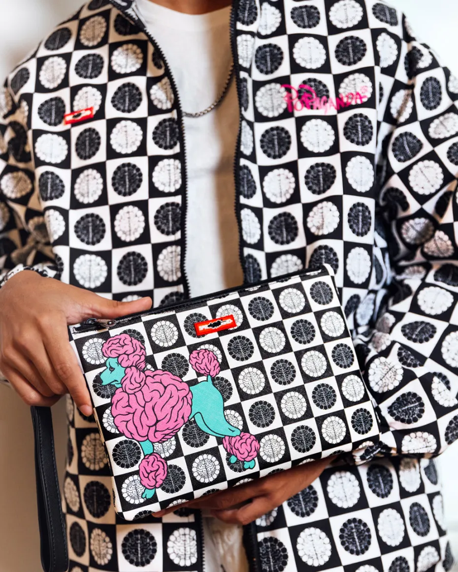 POODLE CHECK RON ENGLISH COLLAB POUCHETTE