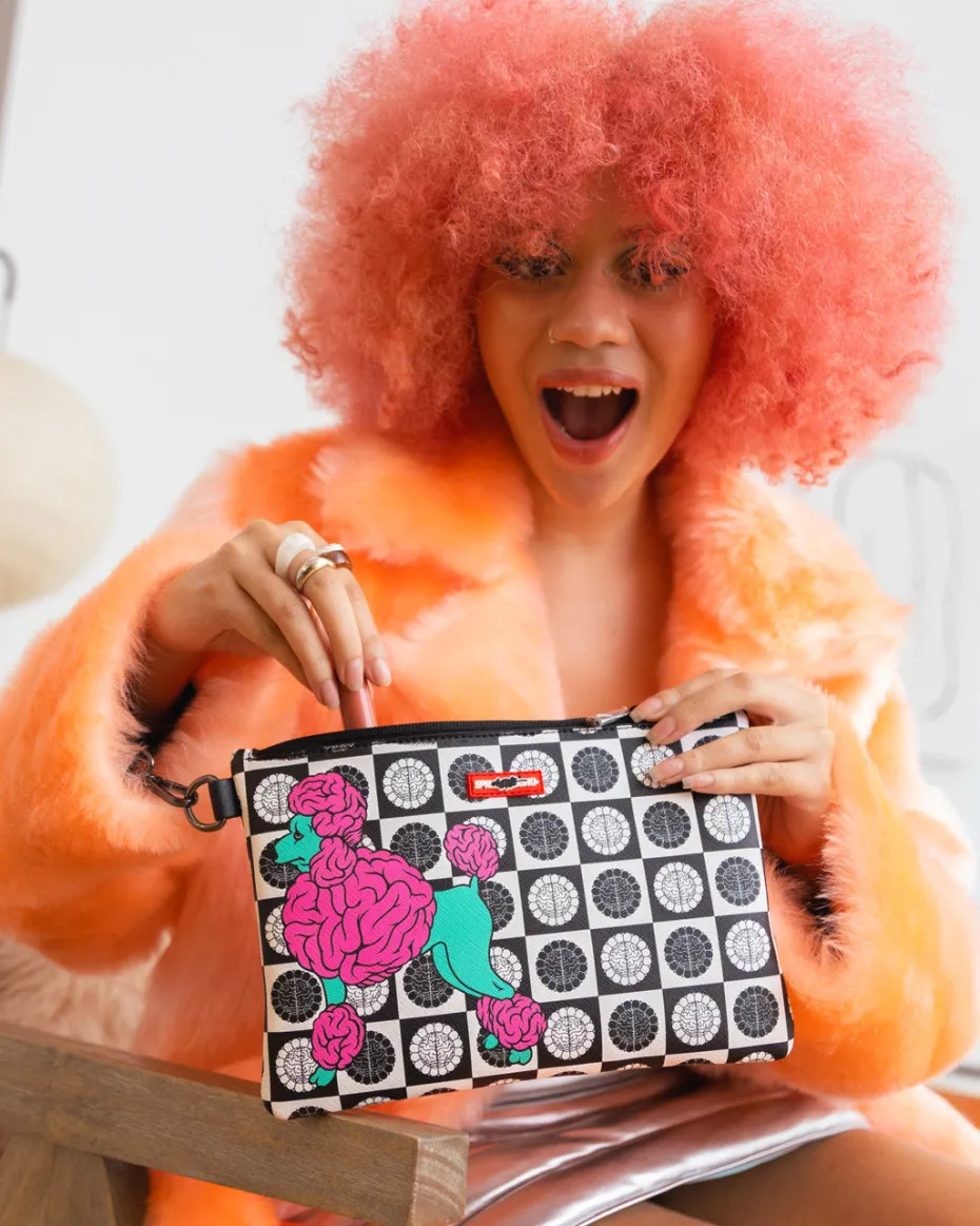 POODLE CHECK RON ENGLISH COLLAB POUCHETTE