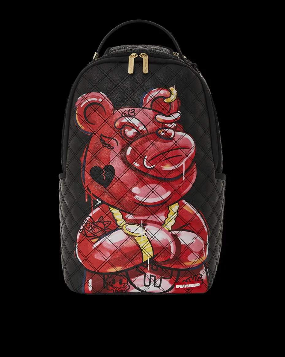 QUILT HAND PAINTED DIABLO BEAR BACKPACK (DLXV)
