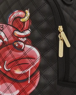 QUILT HAND PAINTED DIABLO BEAR BACKPACK (DLXV)