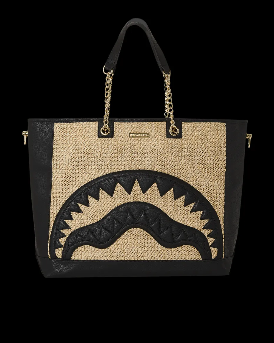 RAFFIA PALM TOTE