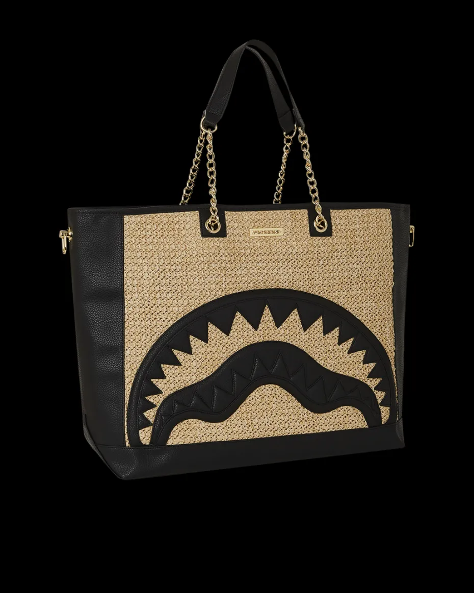 RAFFIA PALM TOTE