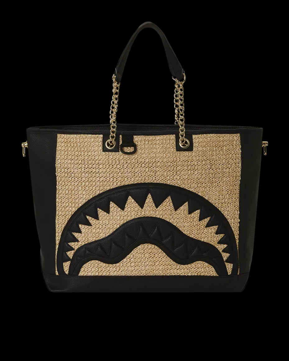 RAFFIA PALM TOTE