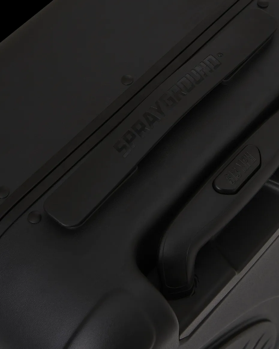 REALITY CHECK SHARKNAUTICS HARDSHELL CARRY-ON JETBLACK LUGGAGE (GUNMETAL HARDWARE)