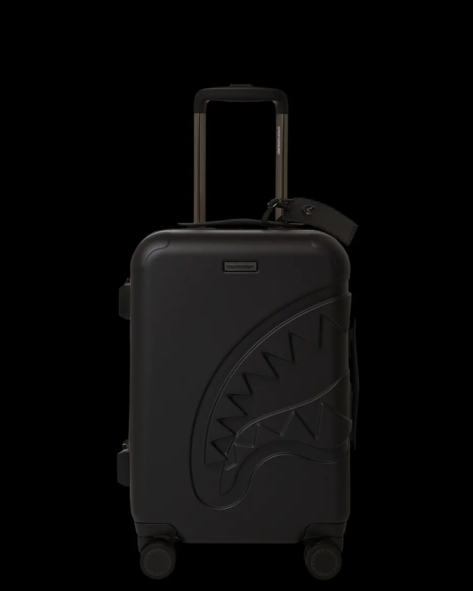 REALITY CHECK SHARKNAUTICS HARDSHELL CARRY-ON JETBLACK LUGGAGE (GUNMETAL HARDWARE)