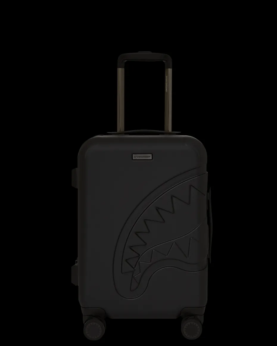 REALITY CHECK SHARKNAUTICS HARDSHELL CARRY-ON JETBLACK LUGGAGE (GUNMETAL HARDWARE)
