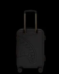 REALITY CHECK SHARKNAUTICS HARDSHELL CARRY-ON JETBLACK LUGGAGE (GUNMETAL HARDWARE)