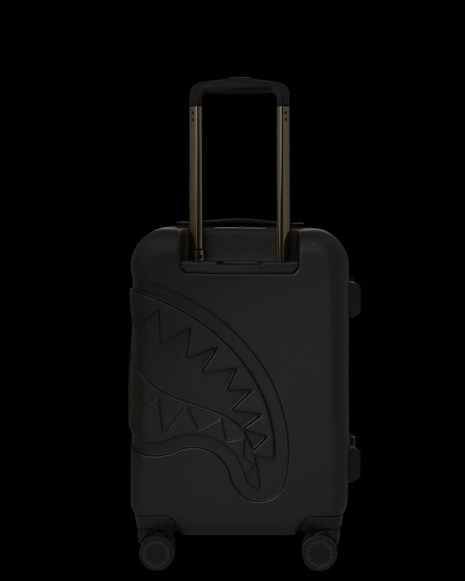 REALITY CHECK SHARKNAUTICS HARDSHELL CARRY-ON JETBLACK LUGGAGE (GUNMETAL HARDWARE)