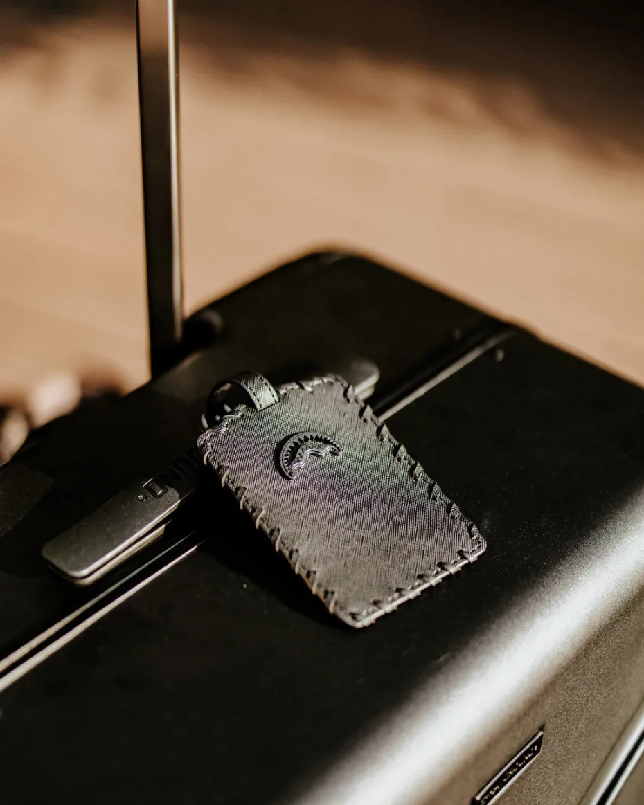 REALITY CHECK SHARKNAUTICS HARDSHELL CARRY-ON JETBLACK LUGGAGE (GUNMETAL HARDWARE)