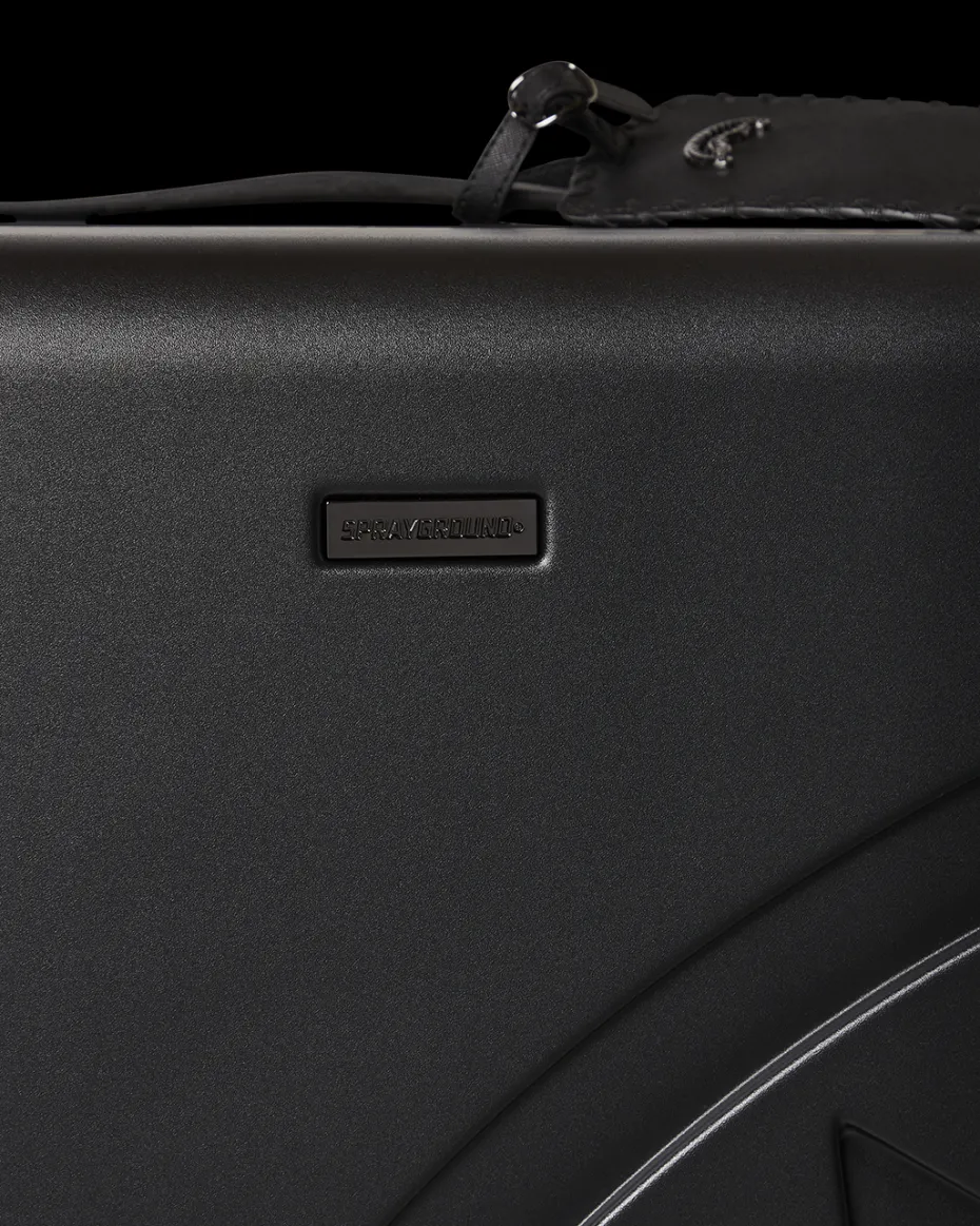 REALITY CHECK SHARKNAUTICS HARDSHELL FULL-SIZE JETBLACK LUGGAGE (GUNMETAL HARDWARE)