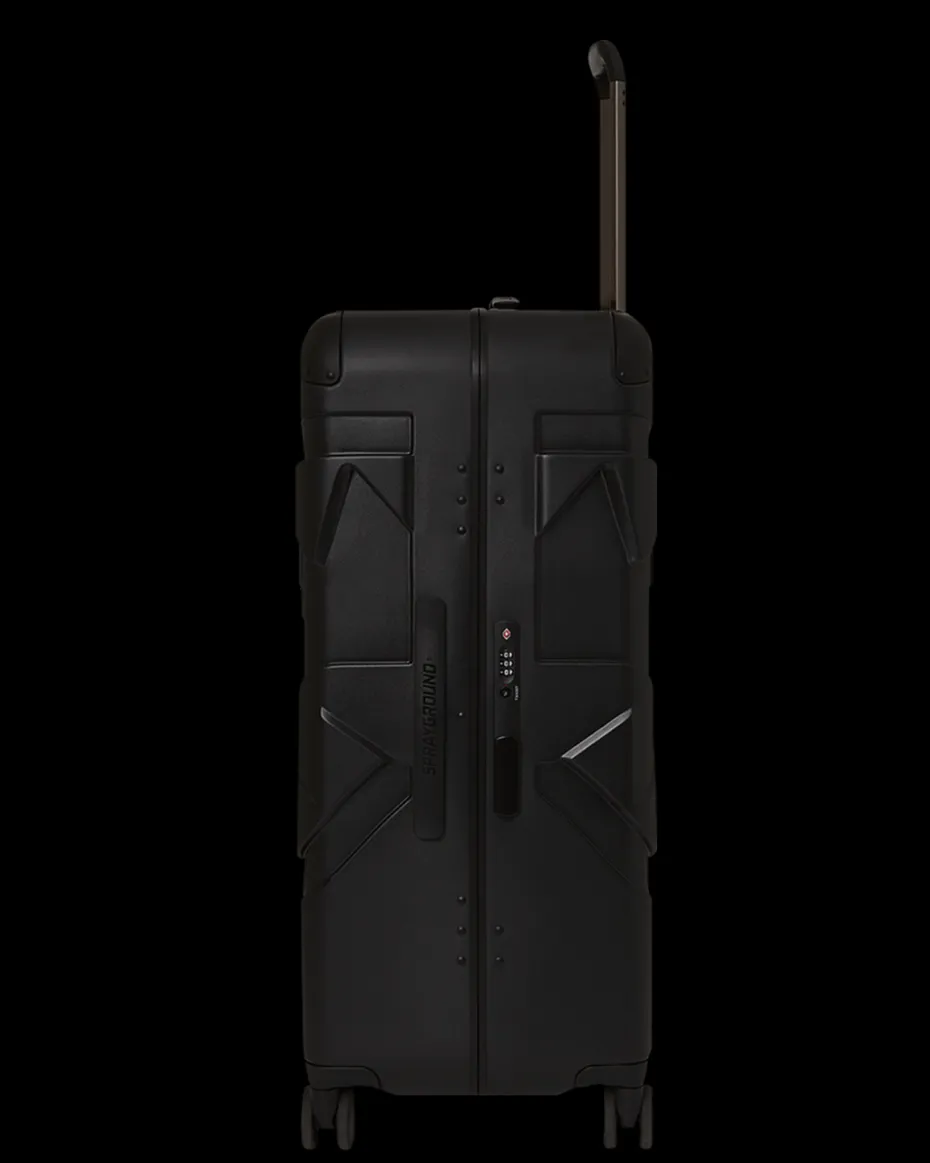 REALITY CHECK SHARKNAUTICS HARDSHELL FULL-SIZE JETBLACK LUGGAGE (GUNMETAL HARDWARE)