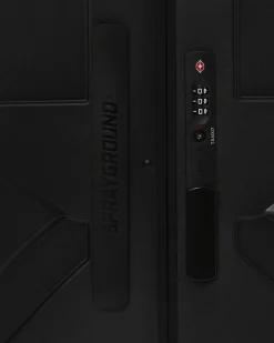 REALITY CHECK SHARKNAUTICS HARDSHELL FULL-SIZE JETBLACK LUGGAGE (GUNMETAL HARDWARE)