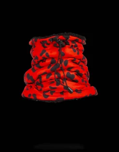 RED LEOPARD NECK WARMER