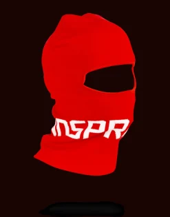 RED SPRAYGROUND LOGO SKI MASK