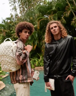 RIVIERA LE BLANC GOLD CHAIN SHARK BACKPACK (DLXV)