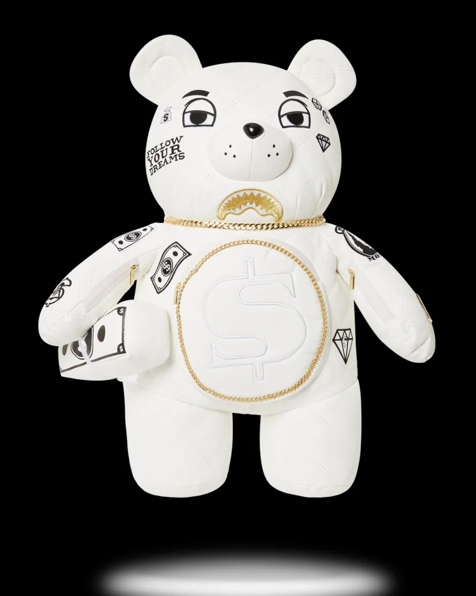 RIVIERA LE BLANC GOLD CHAIN MONEYBEAR TEDDYBEAR BACKPACK