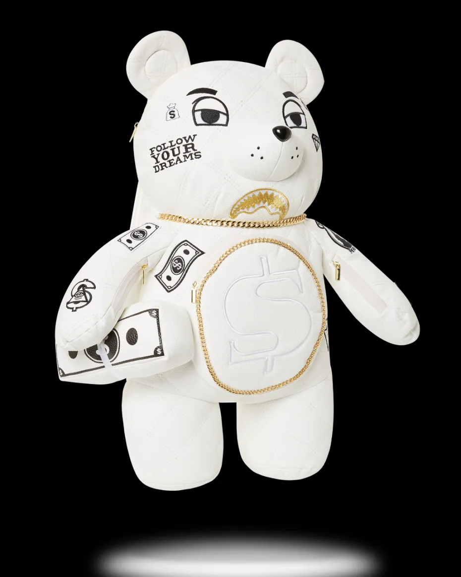 RIVIERA LE BLANC GOLD CHAIN MONEYBEAR TEDDYBEAR BACKPACK