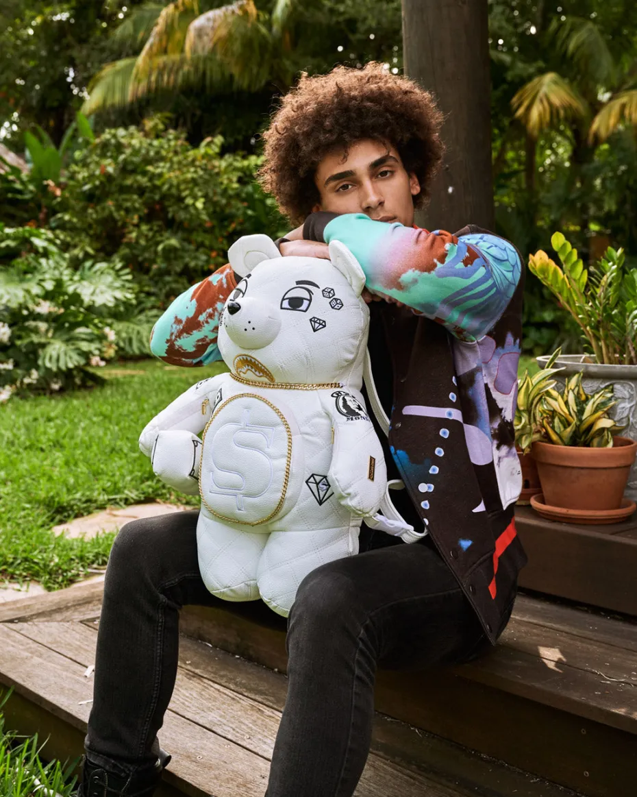 RIVIERA LE BLANC GOLD CHAIN MONEYBEAR TEDDYBEAR BACKPACK