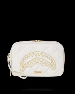 RIVIERA LE BLANC GOLD CHAIN SHARK TOILETRY BAG