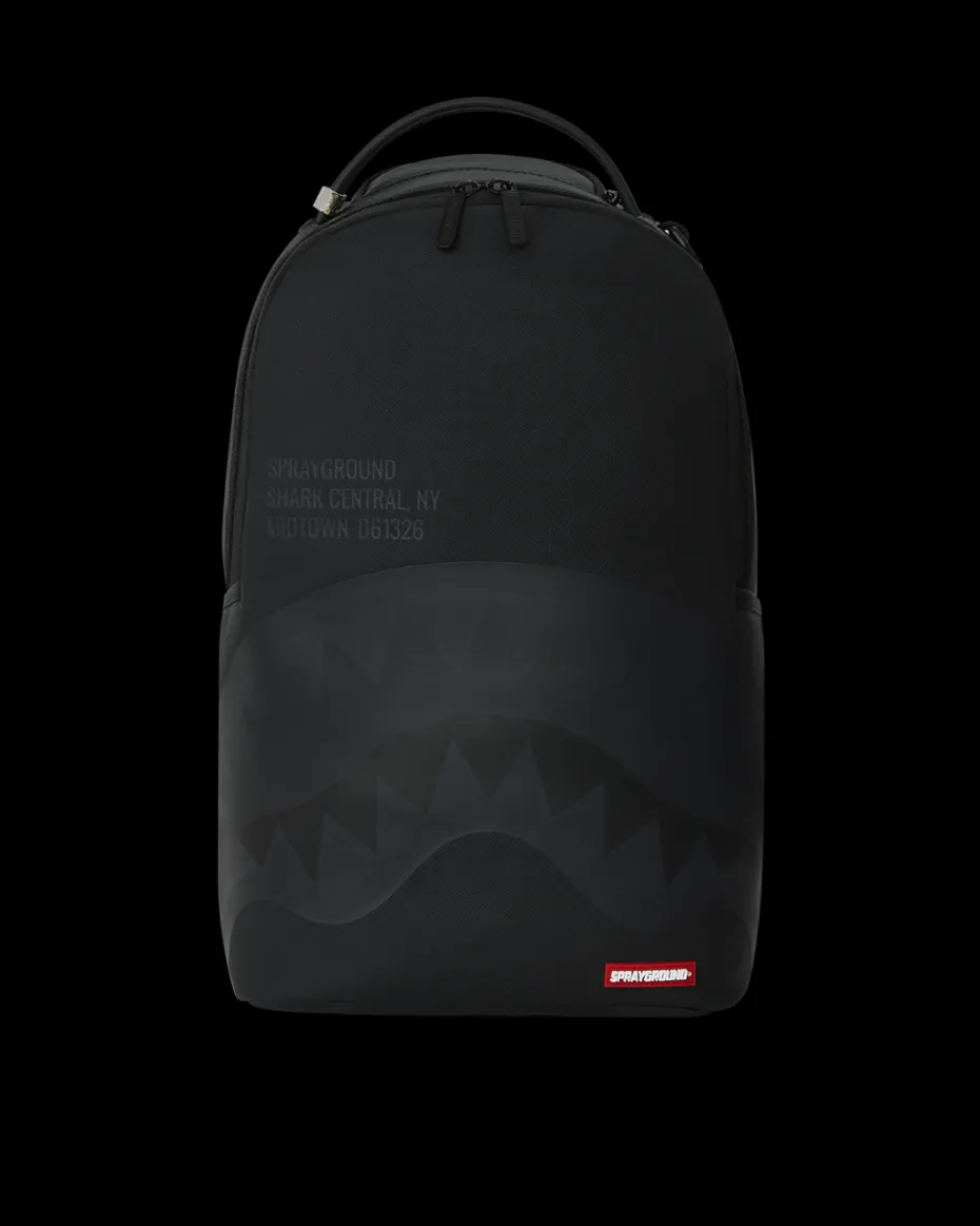 SHARK CENTRAL (BLK ON BLK) BACKPACK (DLXV)