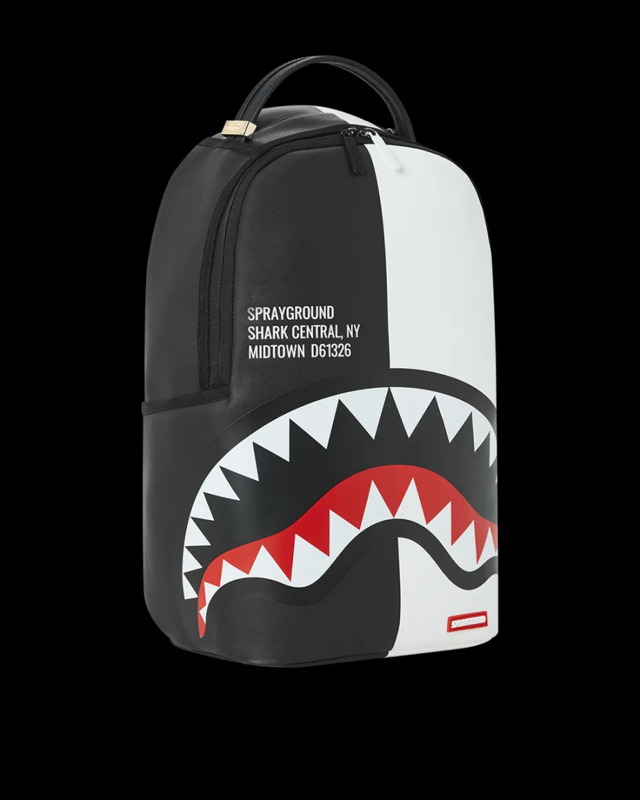 SHARK CENTRAL SPLIT BACKPACK BLK/WHT (DLXV)