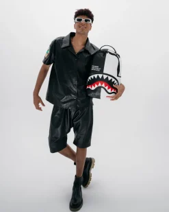 SHARK CENTRAL SPLIT BACKPACK BLK/WHT (DLXV)