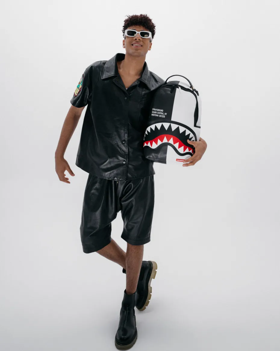 SHARK CENTRAL SPLIT BACKPACK BLK/WHT (DLXV)