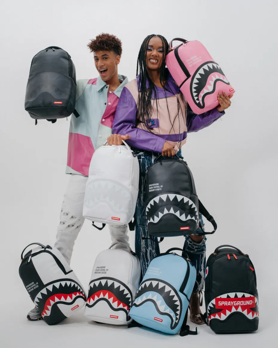 SHARK CENTRAL SPLIT BACKPACK BLK/WHT (DLXV)