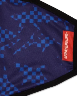 SHARK CHECK (BLUE) FACE MASK