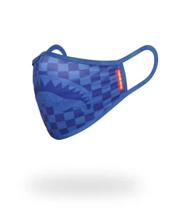 SHARKS IN PARIS (BLUE) FORM-FITTING MASK