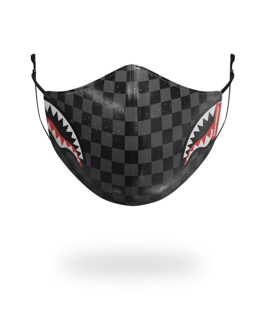 SHARKS IN PARIS (GRAY) VEGAN LEATHER FACE MASK