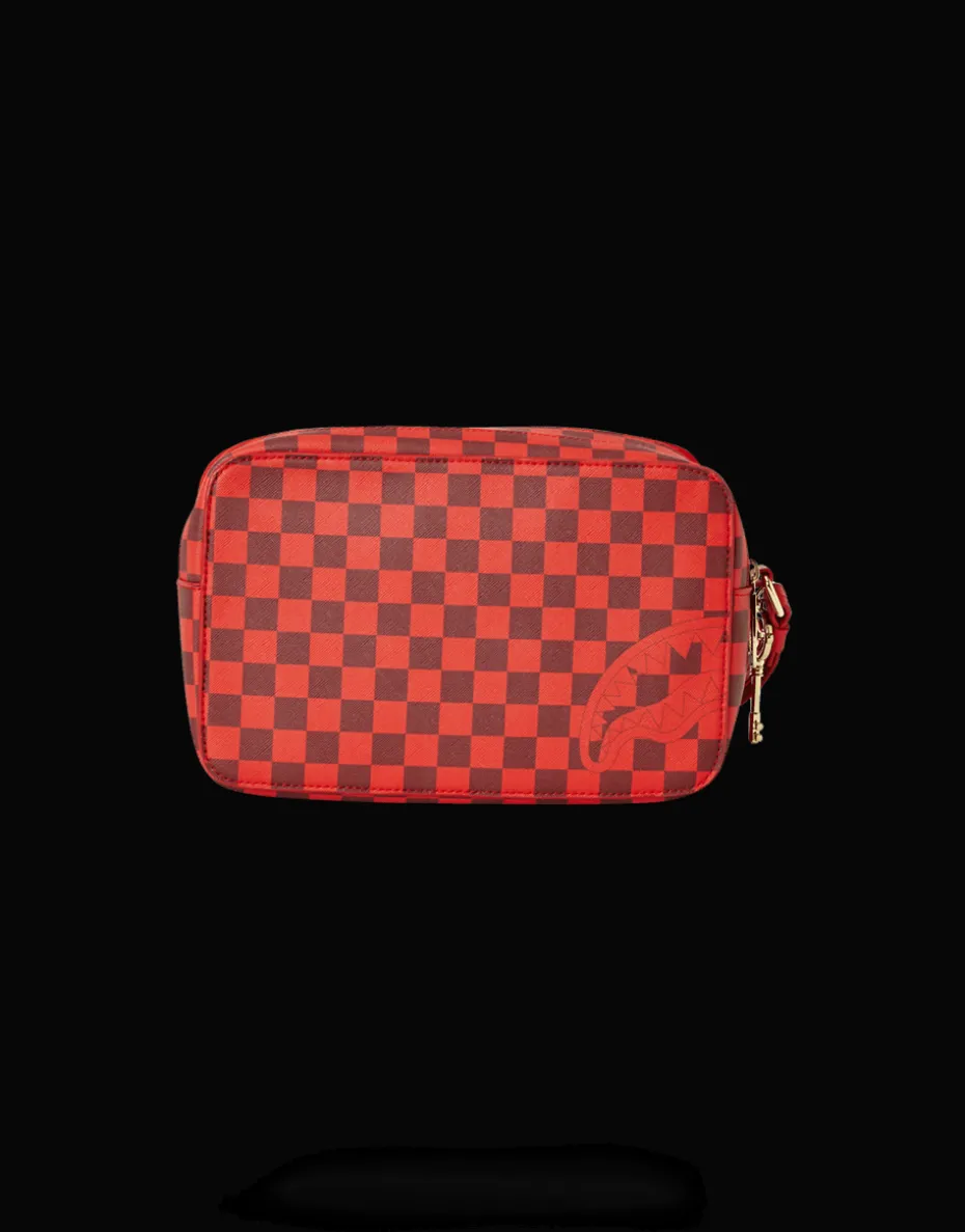 SHARKS IN PARIS RED TOILETRY AKA MONEY BAGS