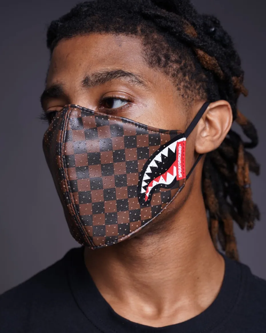 SHARKS IN PARIS VEGAN LEATHER FACE MASK