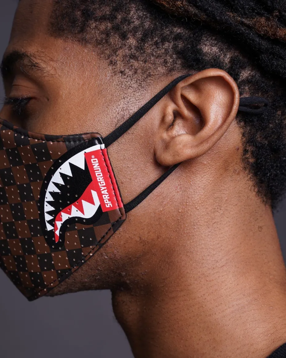 SHARKS IN PARIS VEGAN LEATHER FACE MASK