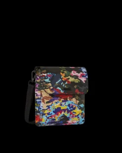 SLICED AND DICED CAMO MESSENGER SLING BAG