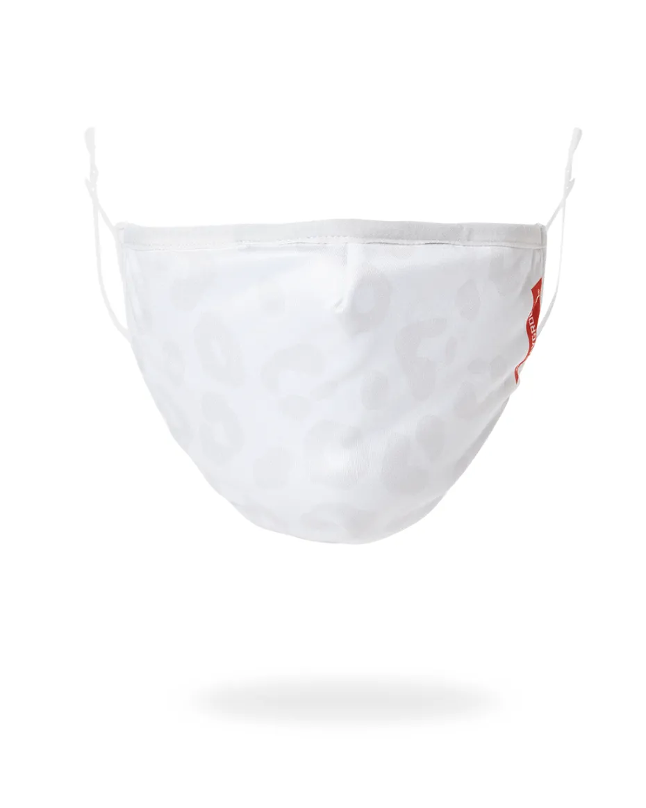 SNOW LEOPARD POLYESTER FACE MASK