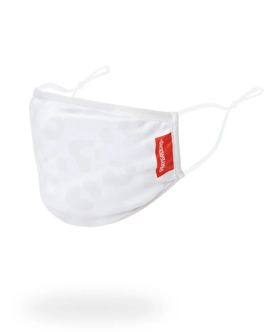 SNOW LEOPARD POLYESTER FACE MASK