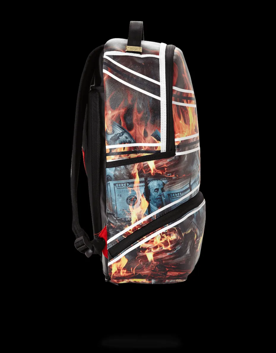 SPALDING X SPRAYGROUND FIRE MONEY BACKPACK