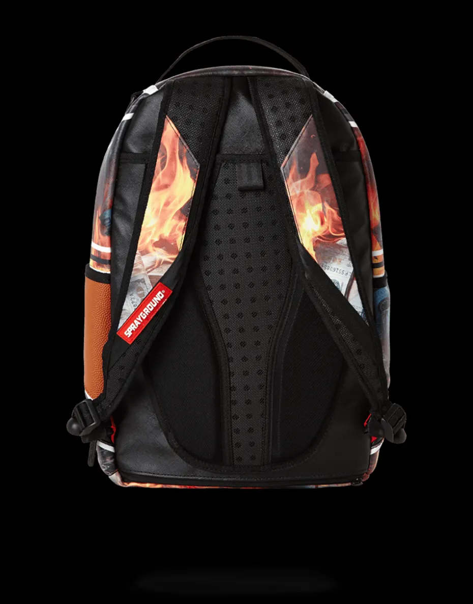 SPALDING X SPRAYGROUND FIRE MONEY BACKPACK
