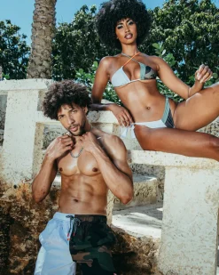 SPLIT BITE CAMO BIKINI