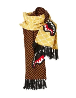 SPLIT CHECKERED SHARK SCARF