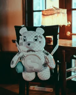 SPLIT THE CHECK (PEARL) MONEYBEAR TEDDYBEAR BACKPACK