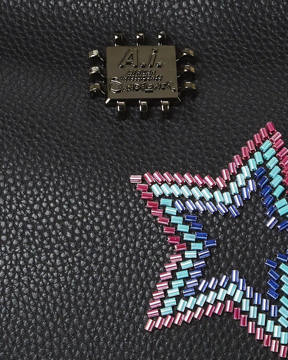 STAR RACER A.I.7 SANDFLOWER COLLAB BEADED TOTE