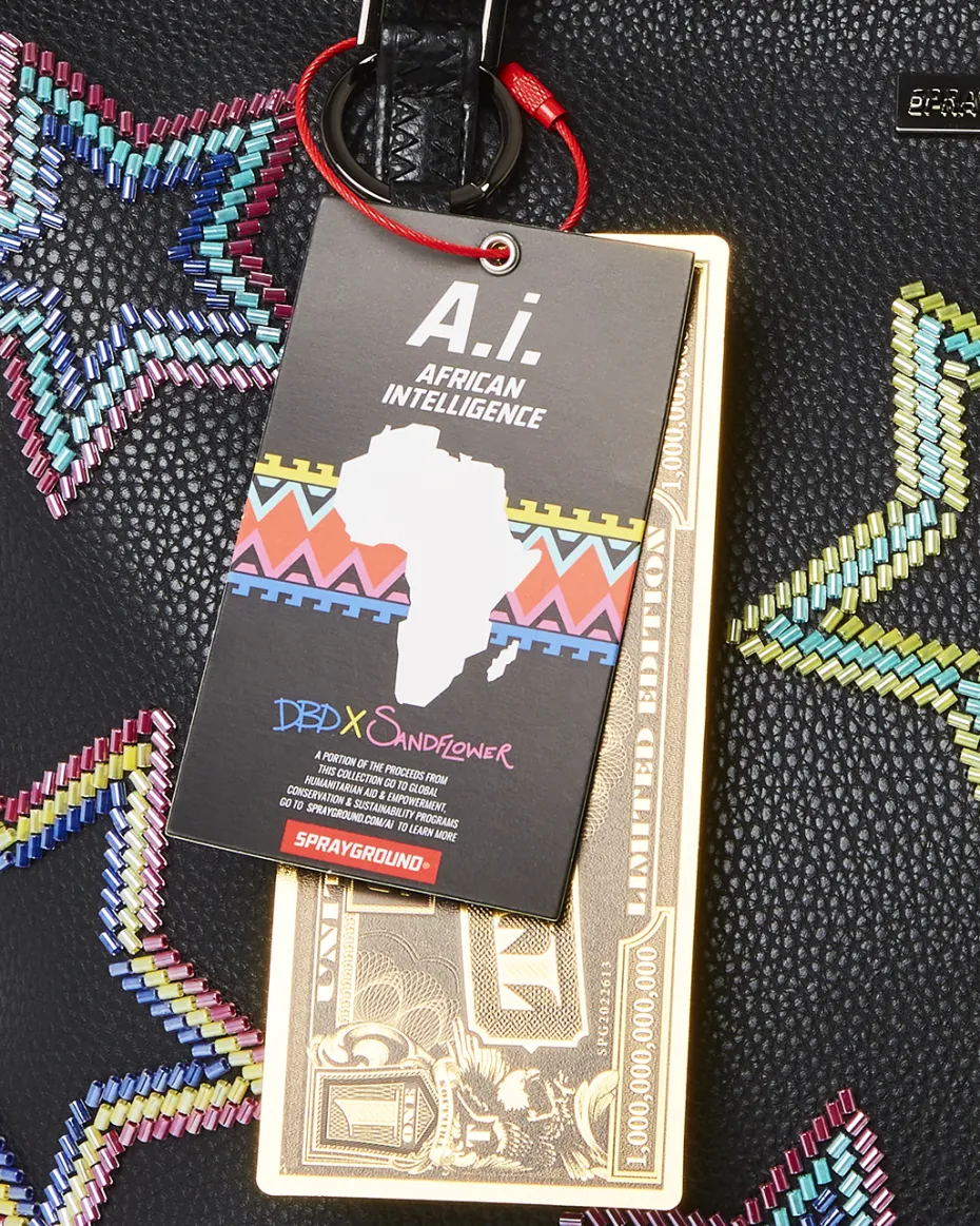 STAR RACER A.I.7 SANDFLOWER COLLAB BEADED TOTE